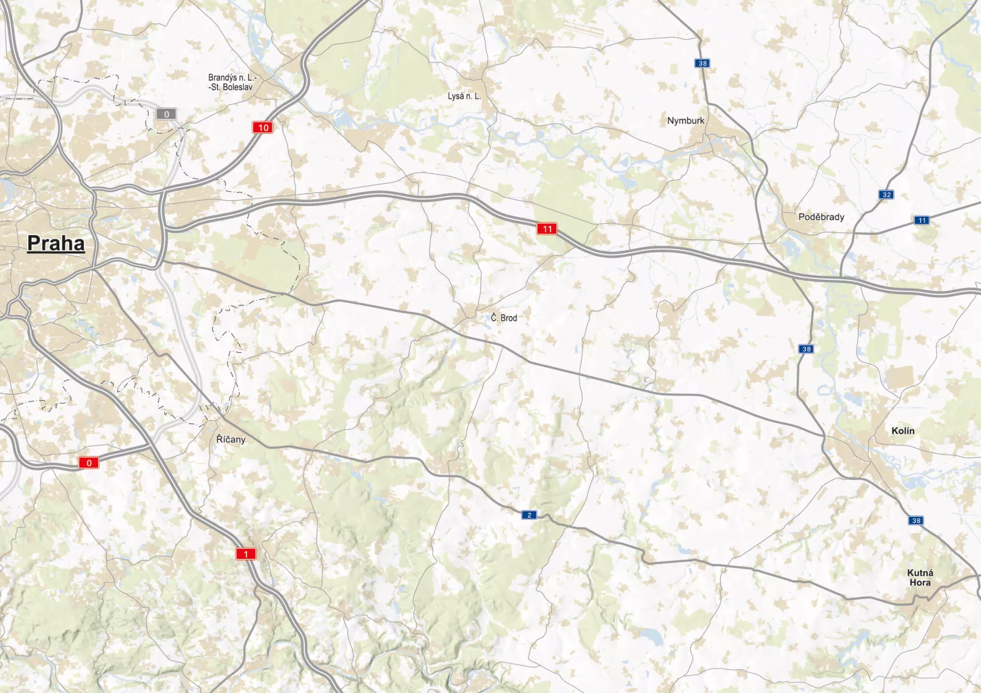 Mapa úseků a oprav